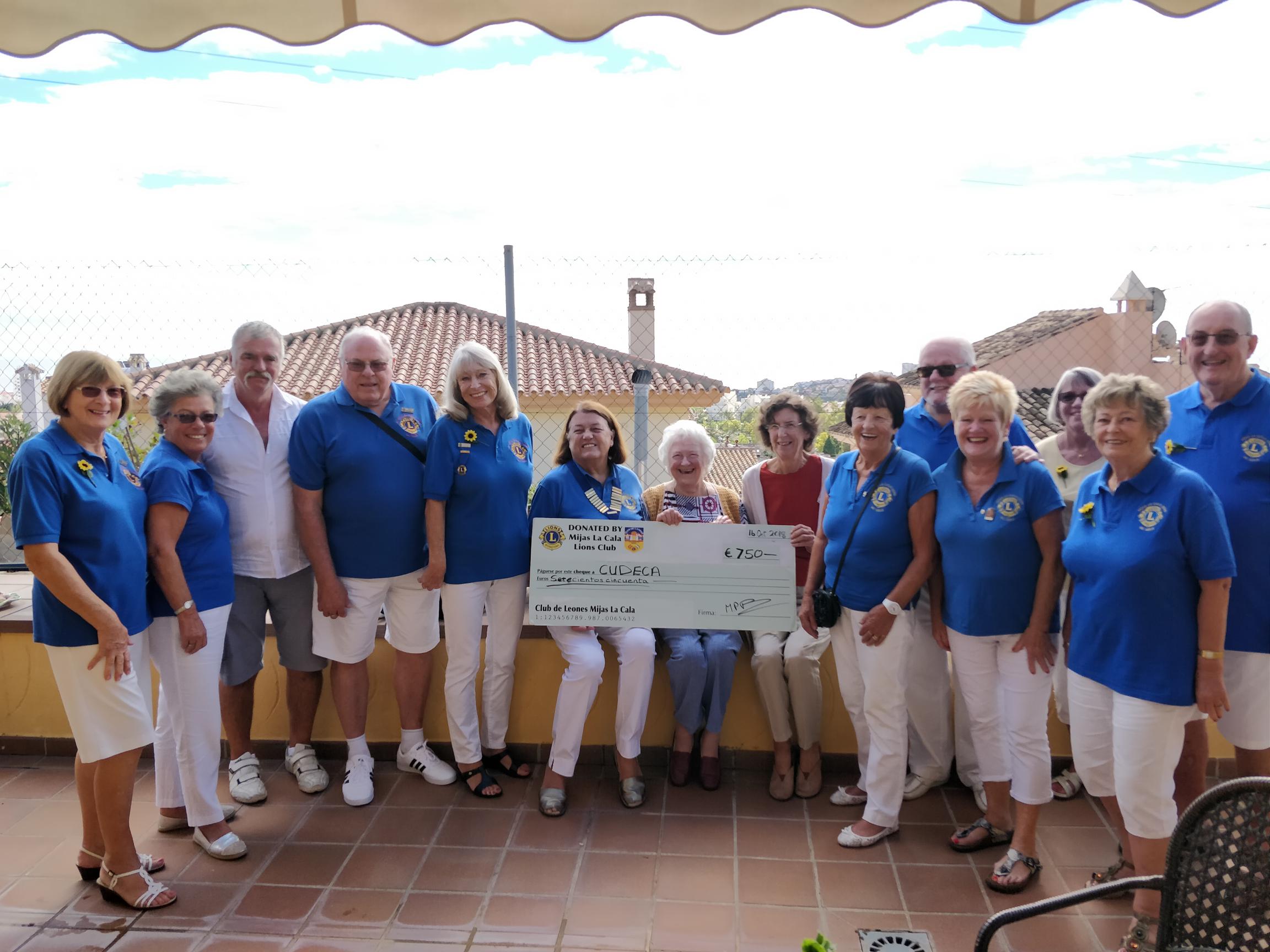 Donation from Lions Club of La Cala de Mijas