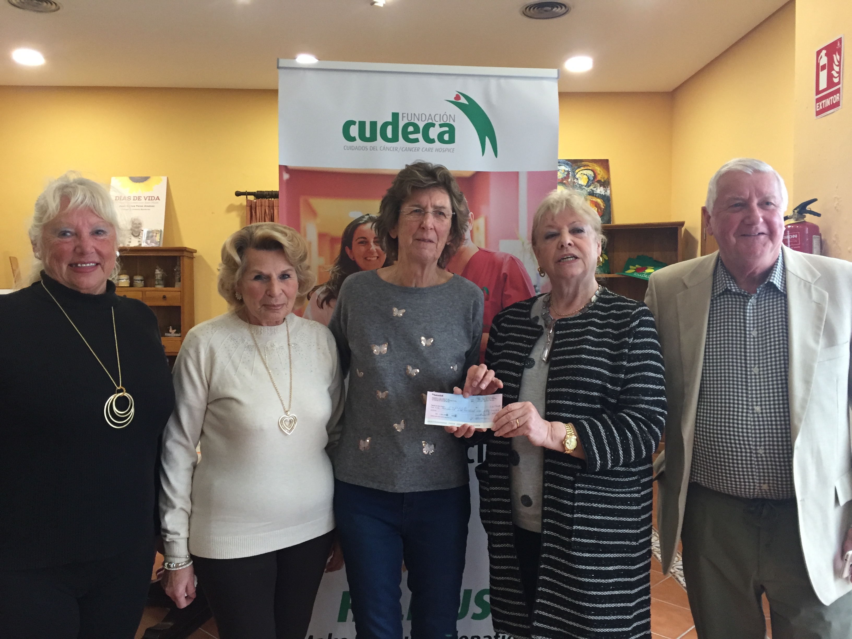 C.A.P. Singers present a cheque donation to CUDECA!