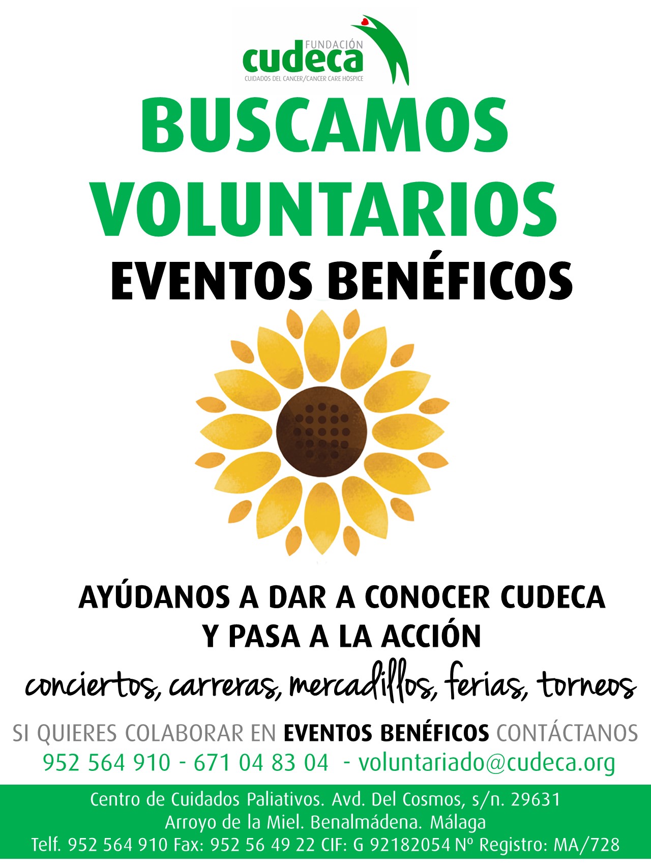 ¡Buscamos voluntarios para colaborar en Eventos Benéficos!