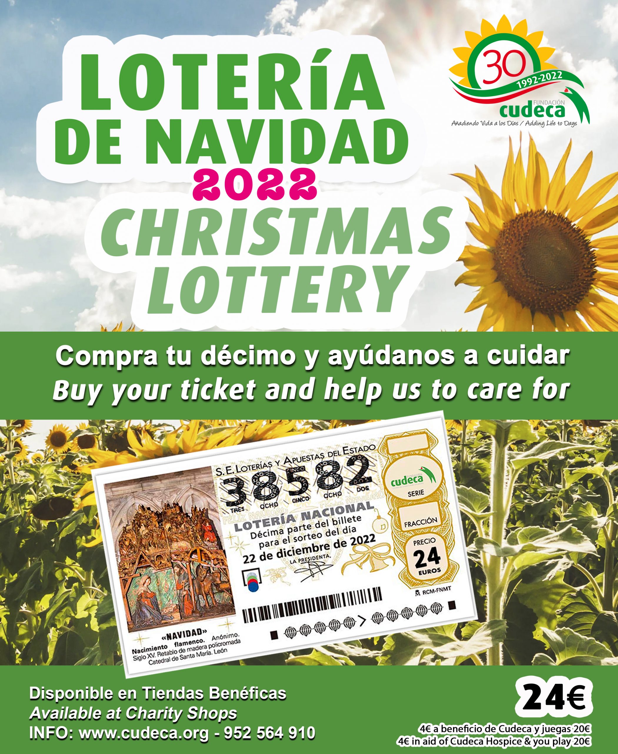 The Big Christmas Lottery  is now at Cudeca Hospice!
