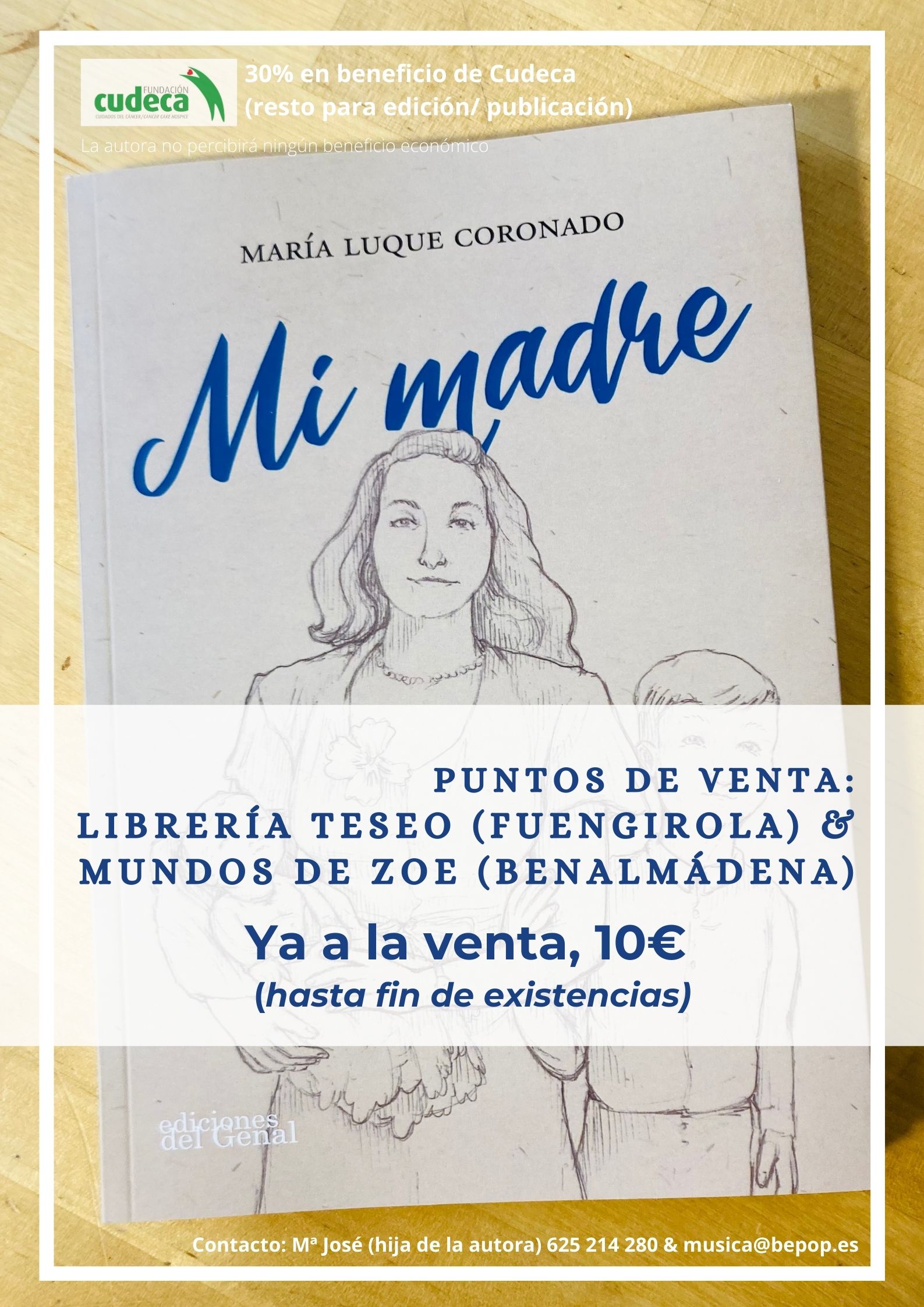 Mi Madre, primer libro de la autora de 78 años, María Luque Coronado