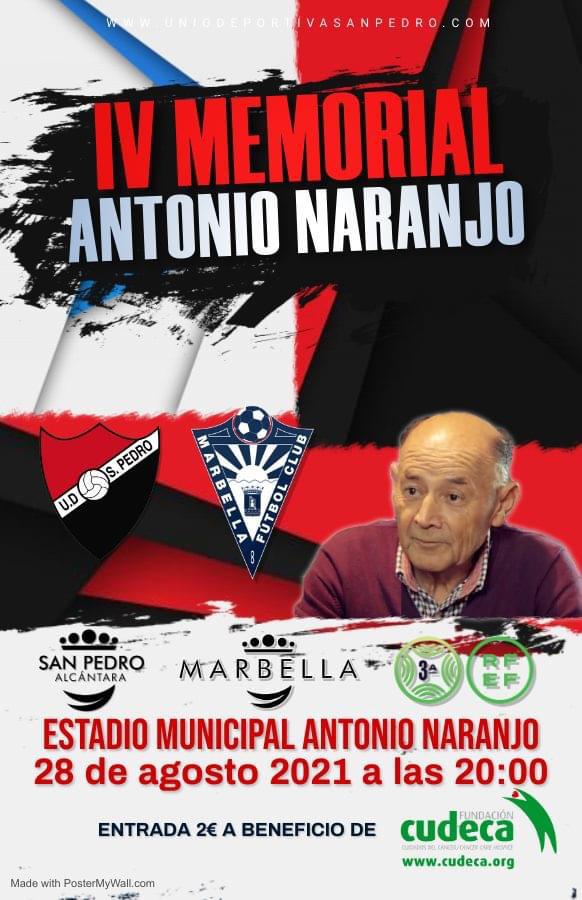 El IV Memorial Antonio Naranjo se celebrará el 28 de agosto