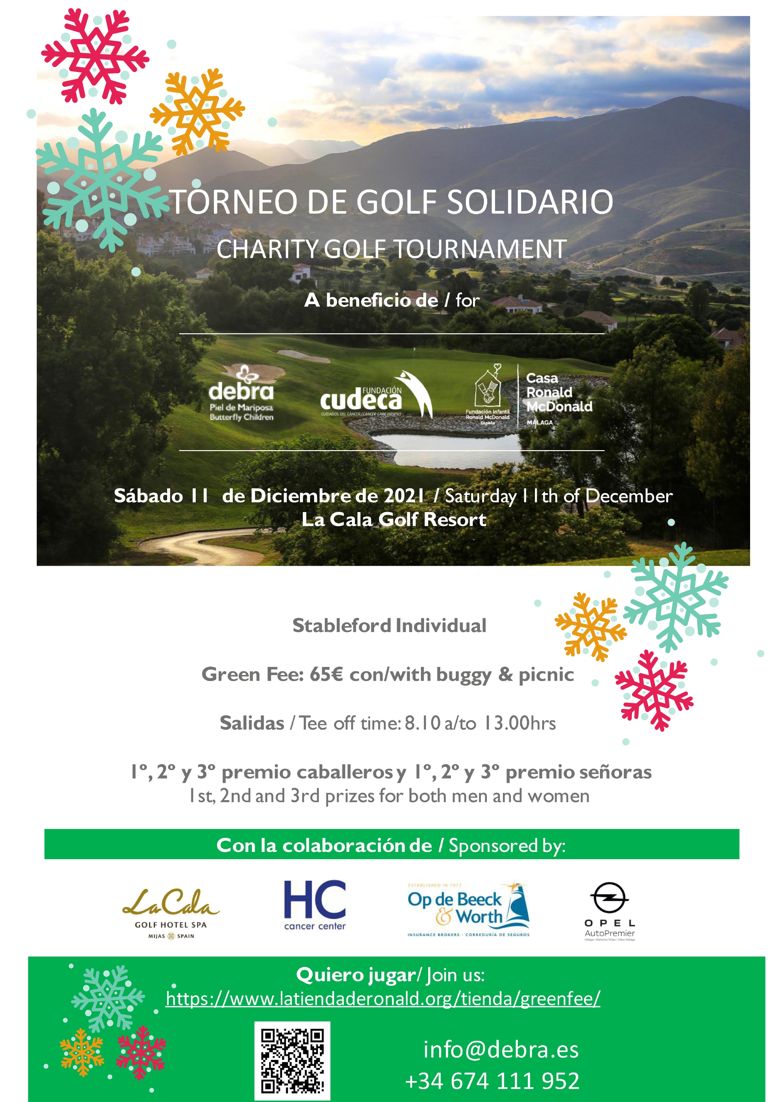 CANCELLED! II Solidarity Golf Tournament in aid of DEBRA, Cudeca & Ronald McDonald Foundation