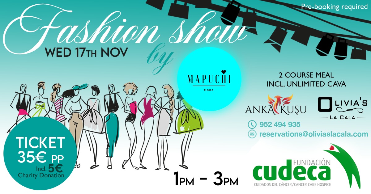 Mapuchi Moda Fashion Show en Olivia´s La Cala Restaurant pro Cudeca