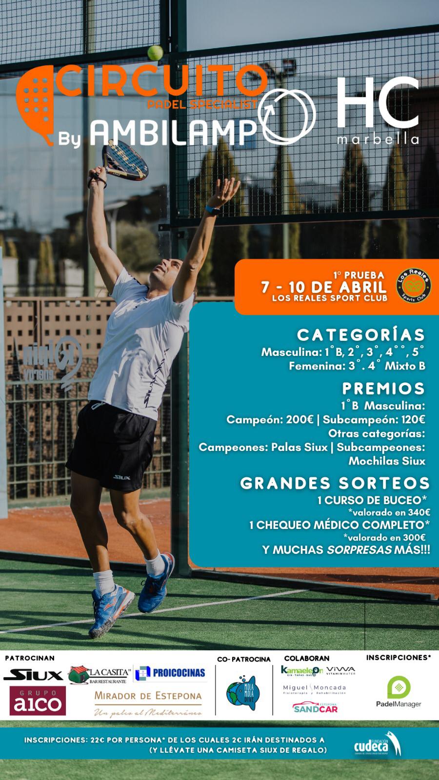I Padel Specialist by AMBILAMP Padel Tour in benefit of Cudeca