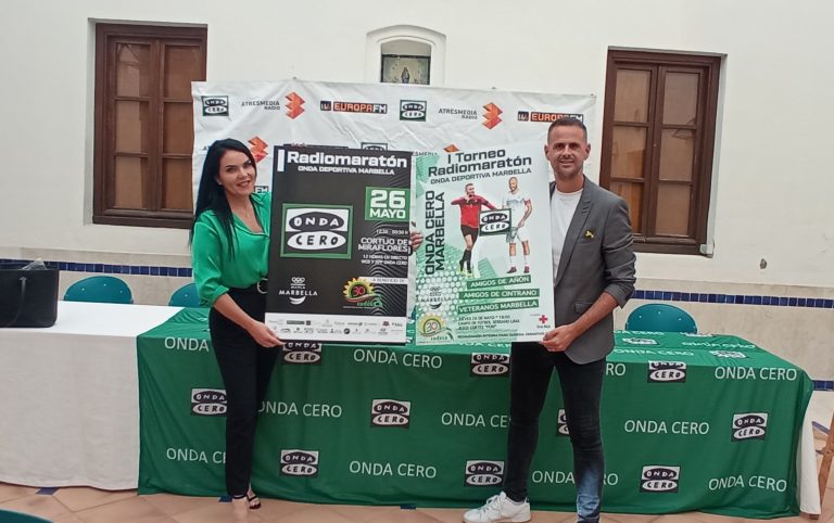 Ines Borrego (directora Onda Cero Marbella) y Julio Rodríguez (jefe de Deportes)
