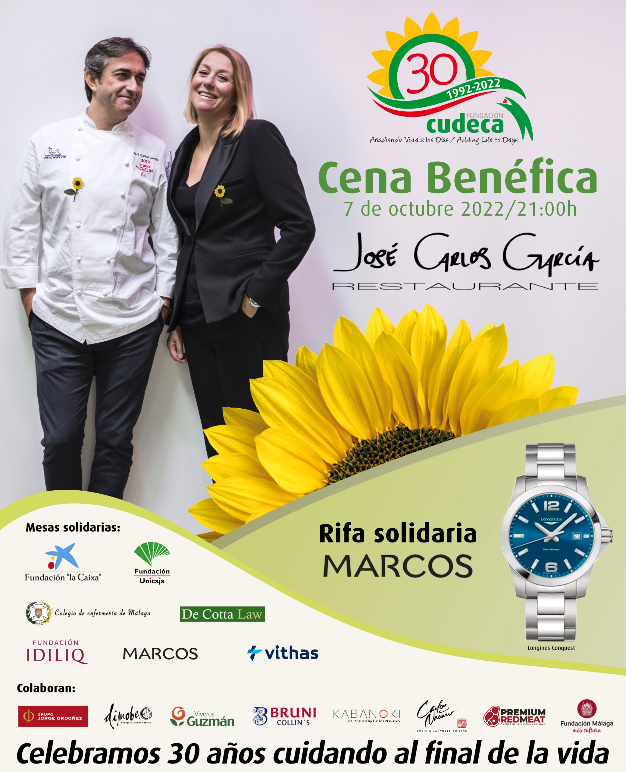 30 Aniversario de Cudeca con Jose Carlos García, Chef malagueño Estrella Michelin