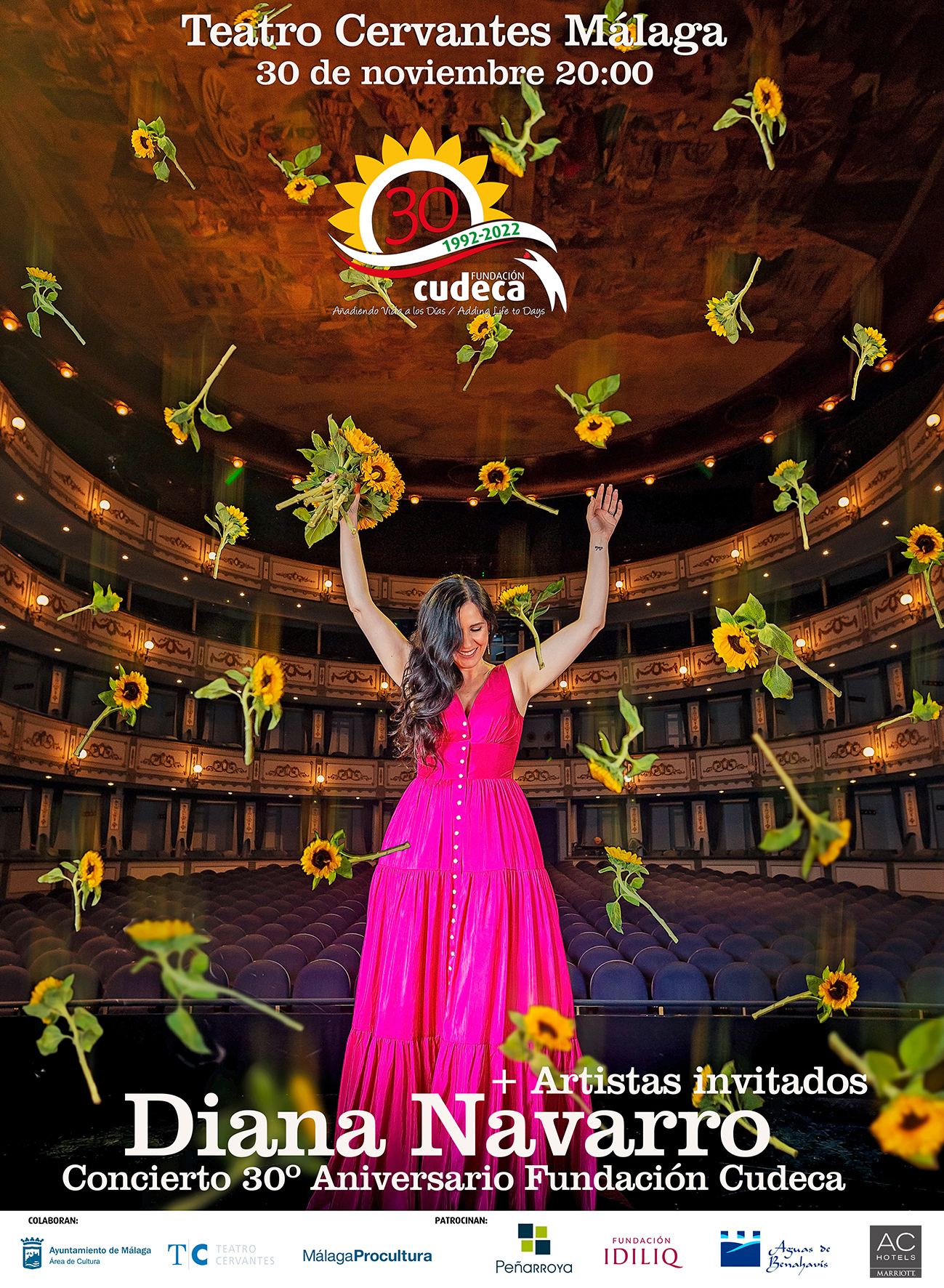 Diana Navarro con Cudeca en su concierto 30º Aniversario en el Teatro Cervantes