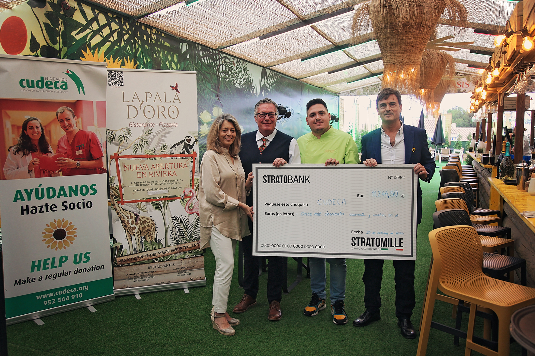 Stratomille Group’s charity commitment to Cudeca raise more than 11,000€