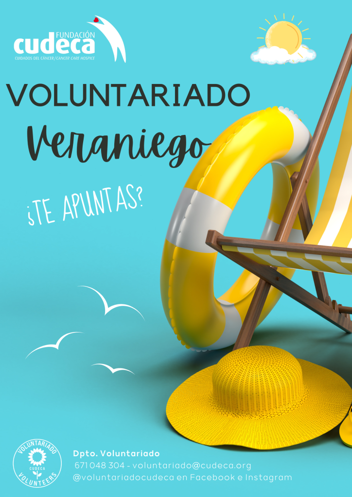 Voluntario de Verano de CUDECA: 1 día a la semana solo 4 horas