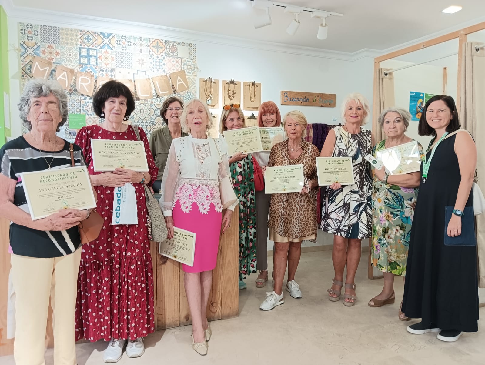 Recognition of volunteers from Marbella and Torremolinos