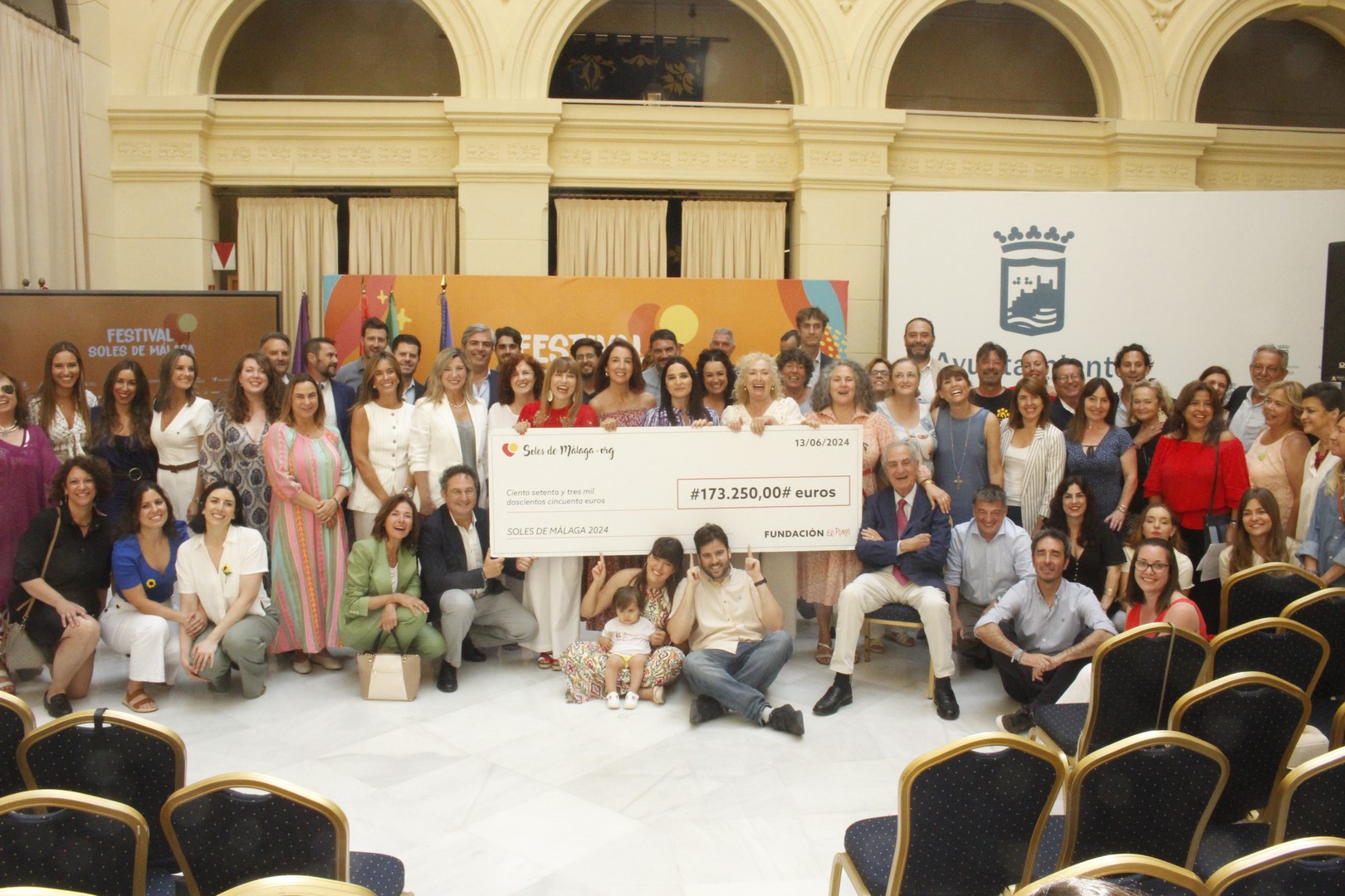 FUNDACIÓN EL PIMPI ENTREGA 173.250€ A LOS MAYORES BENEFICIARIOS DE SOLES DE MÁLAGA 2024