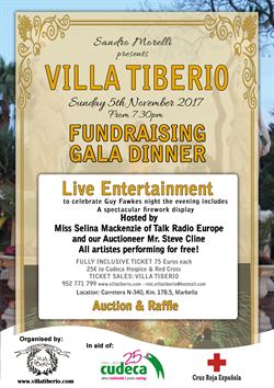 Charity Gala Dinner at Villa Tiberio for Cudeca Hospice & Unicef
