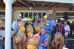 Inflatable Horse Race with the Cudeca Goldies!