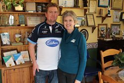 Marbella Rugby Club bag packers help Cudeca Hospice