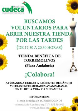 Campaña de Captación de Voluntarios para la Tienda Benéfica de Cudeca en Torremolinos