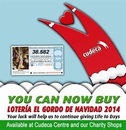The Big Christmas Lottery is now at Cudeca Hospice!
