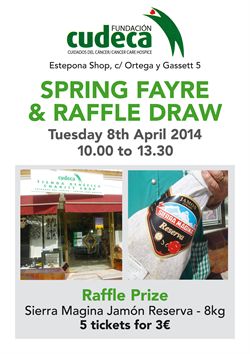 The Cudeca Estepona Shop holds a Spring Fayre & Raffle Draw