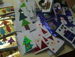 Tarjetas de Navidad realizadas por los niños del Colegio Internacional Torrequebrada